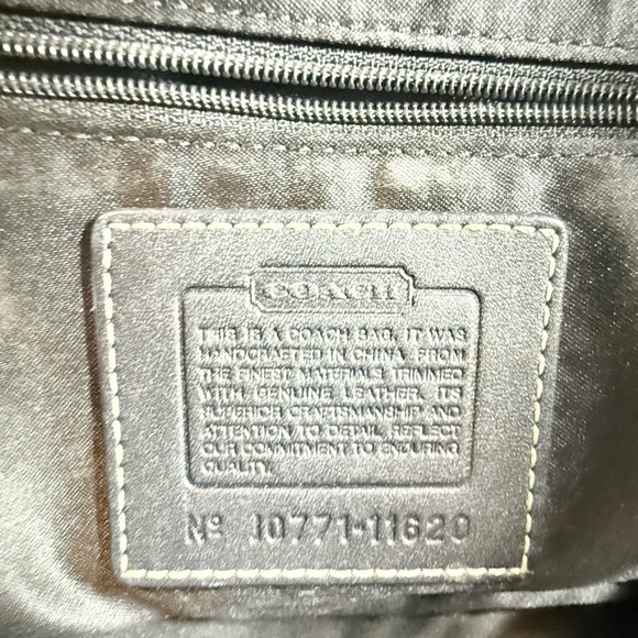 COACH Black Hampton Caryall Signature C Satchel Bag - Picture 5 of 12